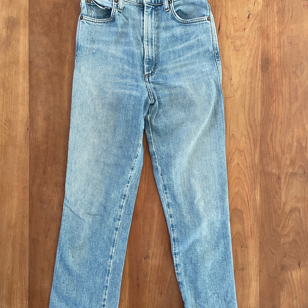 Agolde Classic Blue Straight Leg Jeans